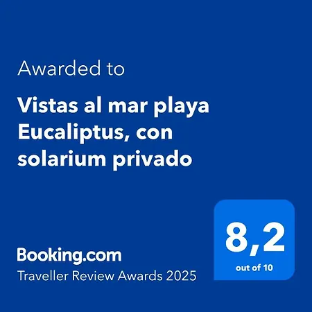 Vistas Al Mar Playa Eucaliptus, Con Solarium Privado Apartamento *